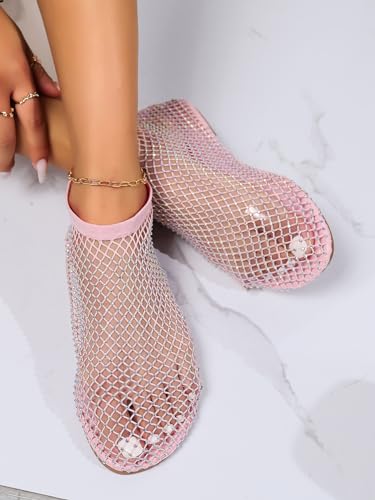 Mesh Flats for Women - Ultra Comfortable Shiny Gem Mesh Flats - Sparkle Shoes Sandals4