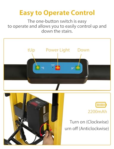 Carretilla eléctrica para escaleras 220 lb carga máxima miniatura 4