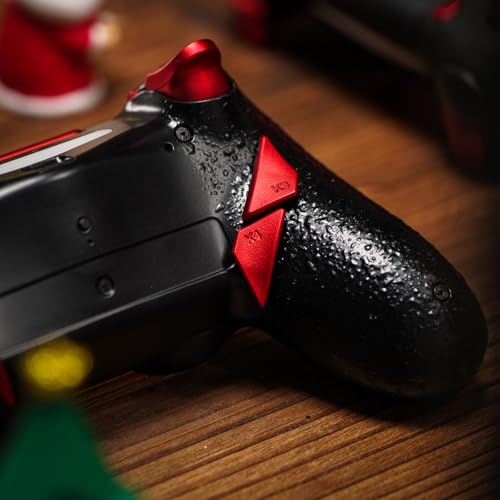 Image of HEXGAMING NEW EDGE Wireless Controller Compatible with ps4-4 Back Buttons, 6 Profiles, Hair Triggers, Swappable Thumbsticks - Shadow Red