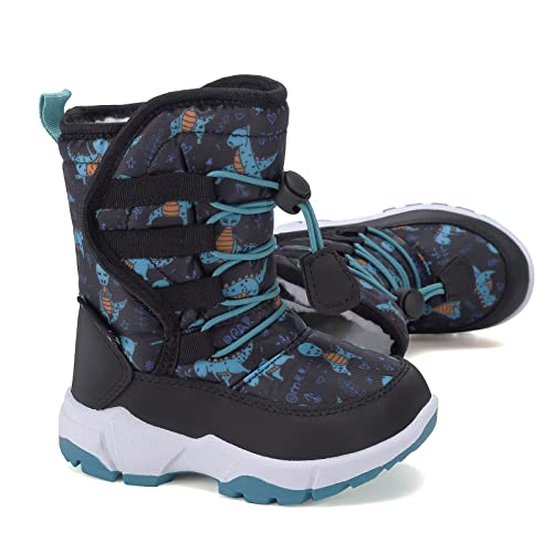 FANTURE Winter Snow Boots for Boy and Girl Outdoor with Fur Lined(Toddler/Little Kids)2