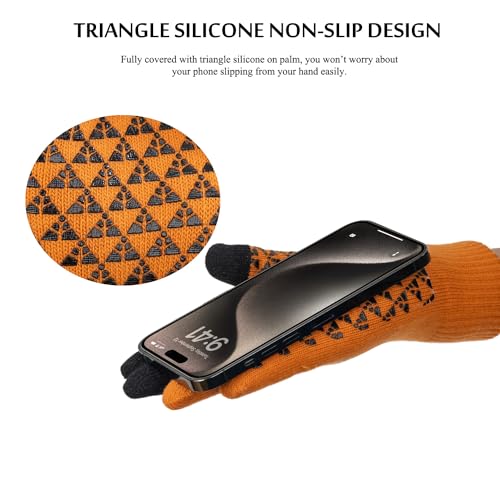 Image of TRENDOUX Winter Gloves for Men Women - Upgraded Touch Screen Cold Weather Thermal Warm Knit Glove for Running Driving Hiking