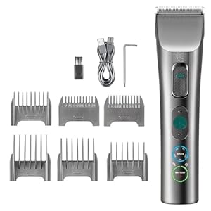 Hair Clippers for Men, Professional Hair Trimmer Men’s Electric Beard Hair Clipper Adjustable Hair Cutting Kit 5 Motor Speed Rechargeable