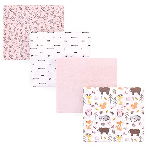 Image of Hudson Baby Unisex Baby Cotton Flannel Receiving Blankets, Girl Pinecone, One Size