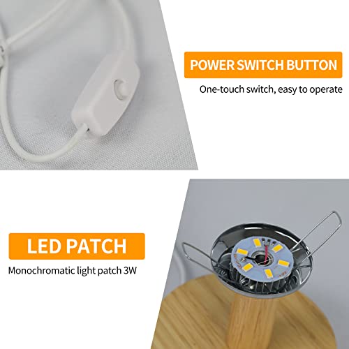 Funnli Granddaughter Gifts From Grandma Grandpa - Birthday Graduation Gifts For Granddaughter - 9.1 Inch Fabric Wooden Desk Night Lamp - Anniversary Christmas Gifts For Granddaughter #TOP5