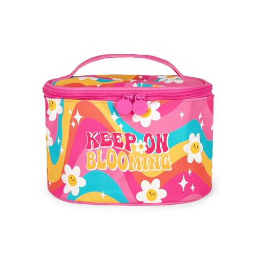 Legami - Beauty Case Hello beauty, Tema Daisy, Borsa per Trucchi spaziosa, Chiusura a Zip, Tasche interne, Fascette porta Pennelli, Beauty Case da viaggio, 21x19 cm