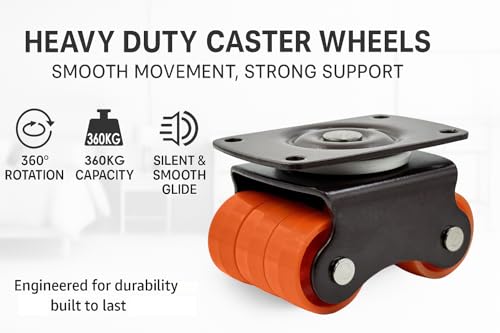 Image of 4pcs Revolving Caster Wheel 360KG Load Capacity | Roller Sixer Castor Wheels Size: 30mm | 360 Degrees Rotating Heavy Duty for Trolley, Furniture, Table, Sofa, Bed Etc - Pack of 4pcs