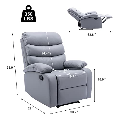 Gnmlp2020 Modern Recliner Chair For Living Room, Grey Recliner Chair Made Of New Technology Cloth, Manual Recliner Easy To Operate The Recline - Light Gray… #TOP1