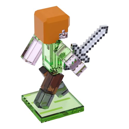 Swarovski Minecraft Alex, Soggetto Decorativo Con 426 Sfaccettature Di Cristalli Raffigurante Il Personaggio Di Alex Di Minecraft, Oggetto Da Collezionare, 8,8 X 6,6 X 4,3 Cm - 5