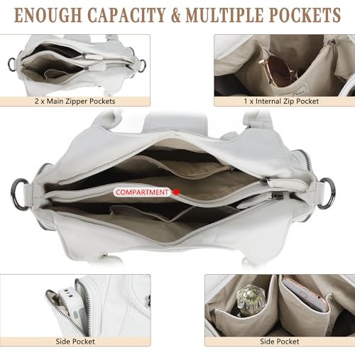 Image of Angel Kiss Hobo Bags for Women Vegan Leather Shoulder Purses and Handbags Ladies Roomy Tote Bags Purse with Crossbody Strap
