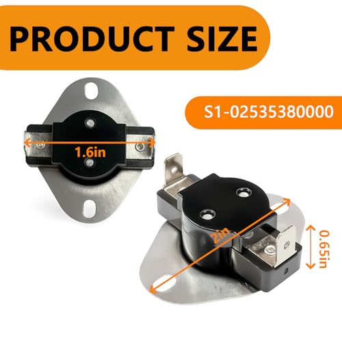 Image of S1-02535380000 Automatic Reset L140-30F Limit Switch Compatible with Coleman Intertherm Furnace