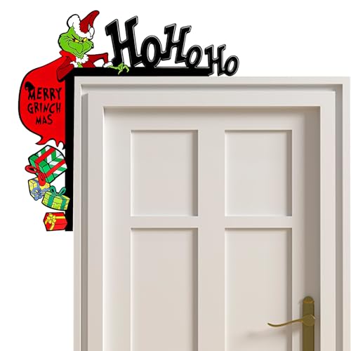 AMSNINK Grinch Türrahmen Dekoration, Deko Weihnachten, Weihnachtsdeko...