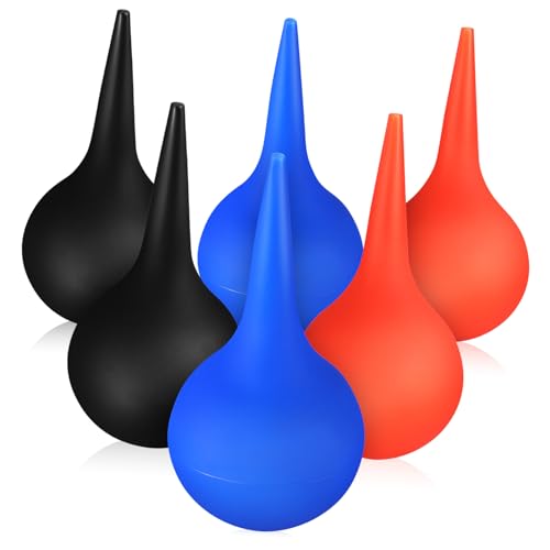 HAWILLOSCH Bola De Goma Para Lavar Oídos 6 Piezas 60 Ml Punta Para Succión Limpieza Profunda Apta Bebés Niños Adultos Eliminación Cera y Polvo Uso Doméstico y Electrónico