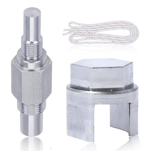 AUMEL Universel Bloque Piston En Métal avec Filetages de 10 et 14 mm pour Moteurs 2 Temps et 4 Temps Tronçonneuses Débroussailleuses avec Câble et Clutch...