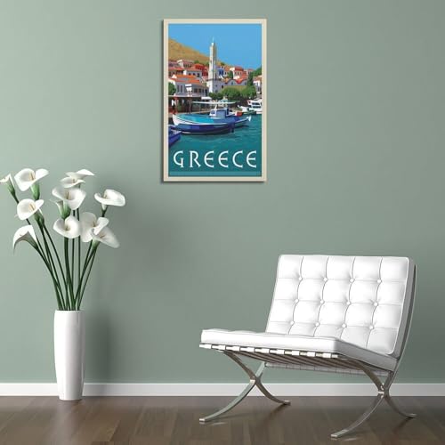 Poster Grèce île de Halki WIZIGM impression toile esthétique premium - 5