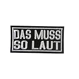  DAS MUSS SO LAUT, Heavy Metal, Rocker Punk, Beat Box Musik Aufnäher Patch