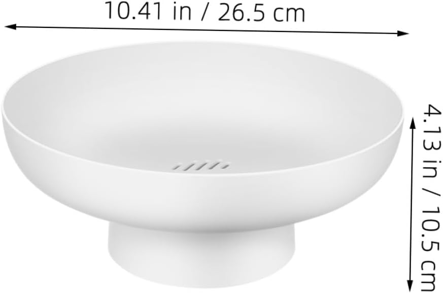 Mipcase 2pcs White Footed Fruit Bowls Multifunctional Small Appetizer Serving Bowls Decorative Pedestal Dessert Display Dish for Kitchen Counter and Tabletop