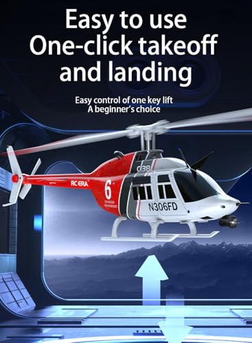 Image of FLYCOLOR C138 RC Helicopter 2.4G 6CH 6-Axis Gyro Altitude Hold 1 /33 Remote Control Plane Ready to Fly RTF(RED-White)