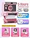 Eveedo Instant Print Camera for Kids,2.4 Inch Screen Kids Instant Cameras, Christmas Birthday Gifts for Girls Age 3-12, Portable Toddler Toy for 3 4 5 6 7 8 9 10 Year Old Girls Boys (Pink)