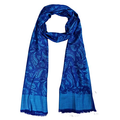 Polo modal bleu L jacquard confortable chemise homme légère