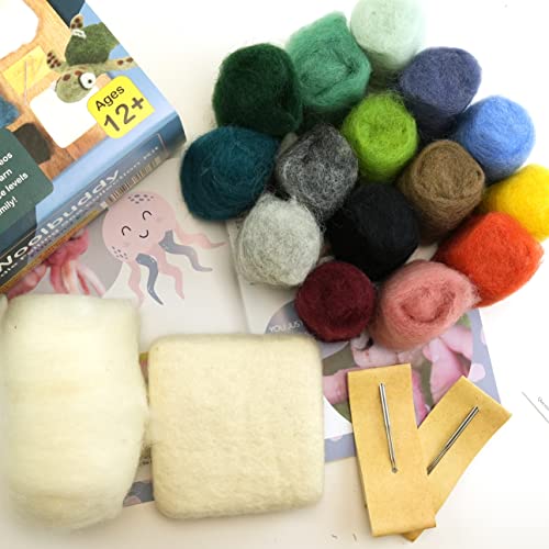 Woolbuddy SEA ANIMAL KIT Needle Felting Kit, Sea Animals, Felting Kits For Beginners Adults And Kids, Needle Felting Kit For Beginners, Felting Supplies Inc, Wool Roving thumb #6