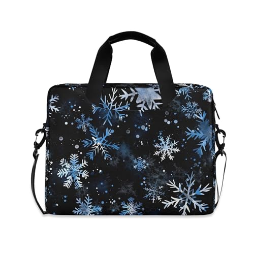 Maletín portátil ALAZA Blue Snowflakes 13-15.6 pulg miniatura 1