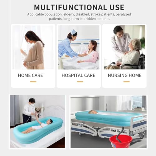 Ducha inflable de cabecera para asear enfermos encamados 6