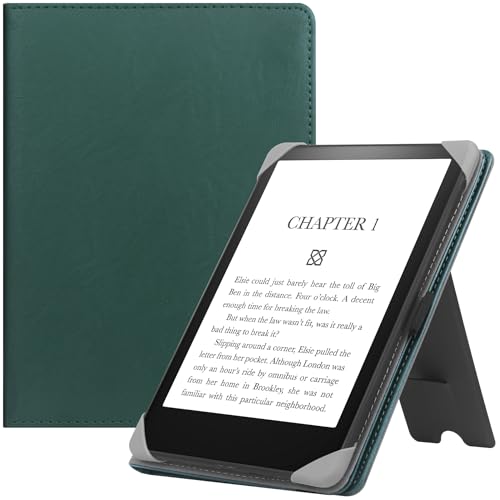 HGWALP Custodia universale per 6 pollici Paperwhite eReaders, Folio Stand Cover con cinturino compatibile con Kindle Paperwhite/Kobo/Tolino/Pocketbook/Sony 6 pollici E-Book Reader-Mint