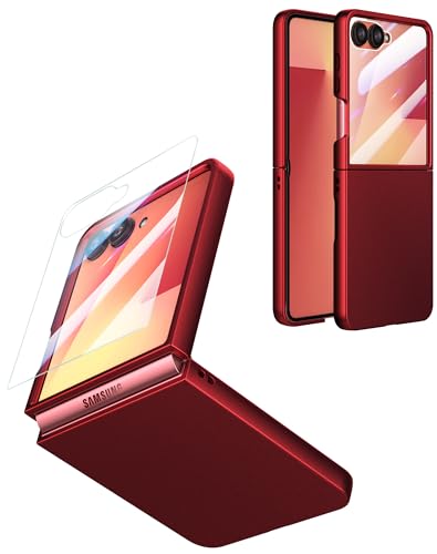 Coque polycarbonate mat Samsung Z Flip 7 ultra fine antichoc Foluu rouge foncé
