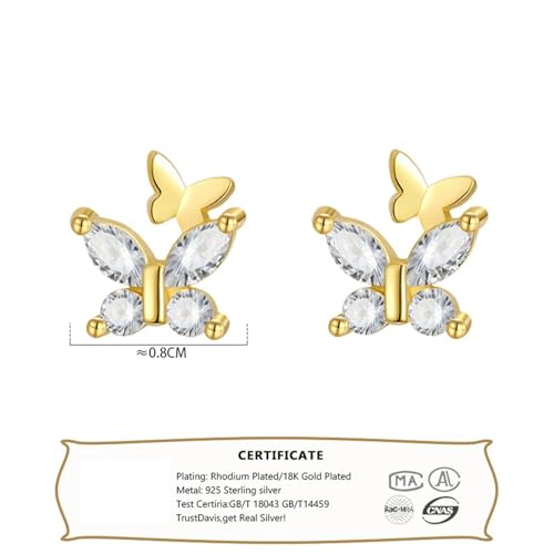 Pendientes mariposa de plata de ley 925 el regalo de comunión ideal 2