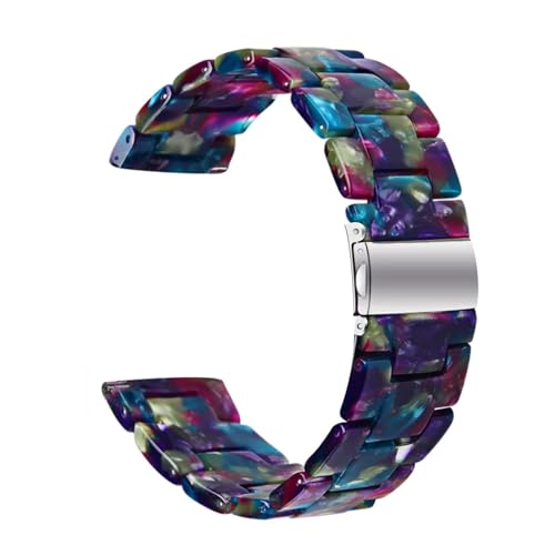 GANYUU Correas de reloj inteligente de resina para Garmin VENU2/VENU 2 Plus SQ, correas de muñeca GarminMove Sport Forerunner 245 645, pulsera de 20 mm (color de la correa: ZLH, ancho de la correa: 20