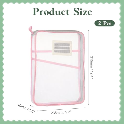 Pochette à fermeture éclair maille A4 transparente étanche avec support de rangement - 2