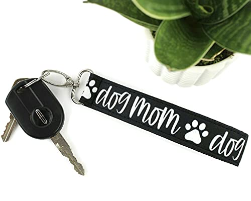 Dog Mom Keychain For Women - Wristlet Lanyard Key Strap - Gift Idea For Dog Lovers - Key Fob With Tassel #TOP20