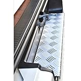 East field リアステップカバー アルミ 縞板 ハイエース200系対応 ワイドボディ対応 スーパーGL/DX 1型~8型専用 (カシューシルバー, ワイドボディ)