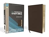 NIV, Foundation Study Bible, Leathersoft, Brown, Red Letter, Thumb Indexed