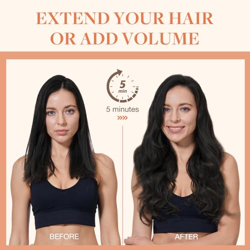 Image of GOO GOO Invisi Edge Clip in Hair Extensions, 20inch 150g 7Pcs, Injected Seamless PU Clip in Hair Extensions, Virgin Real Human Hair, #1D /2C /4E Chocolate Dip Color Melt