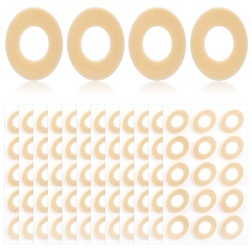 180 cojines de callos para dedos de los pies, almohadillas ovaladas de espuma con almohadillas adhesivas resistentes al agua para callos para la parte inferior del pie, protegen el maíz de rozaduras y