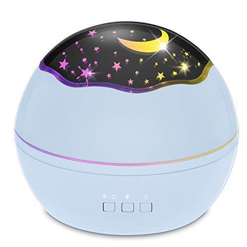 🛒 Crazy Deals Projection Lamps, Kids Night Light Projector, Projector Lights for Bedroom Decor, Colorful Rotating Projection Night Lights Gift for Boys Girls and Kids (Blue)