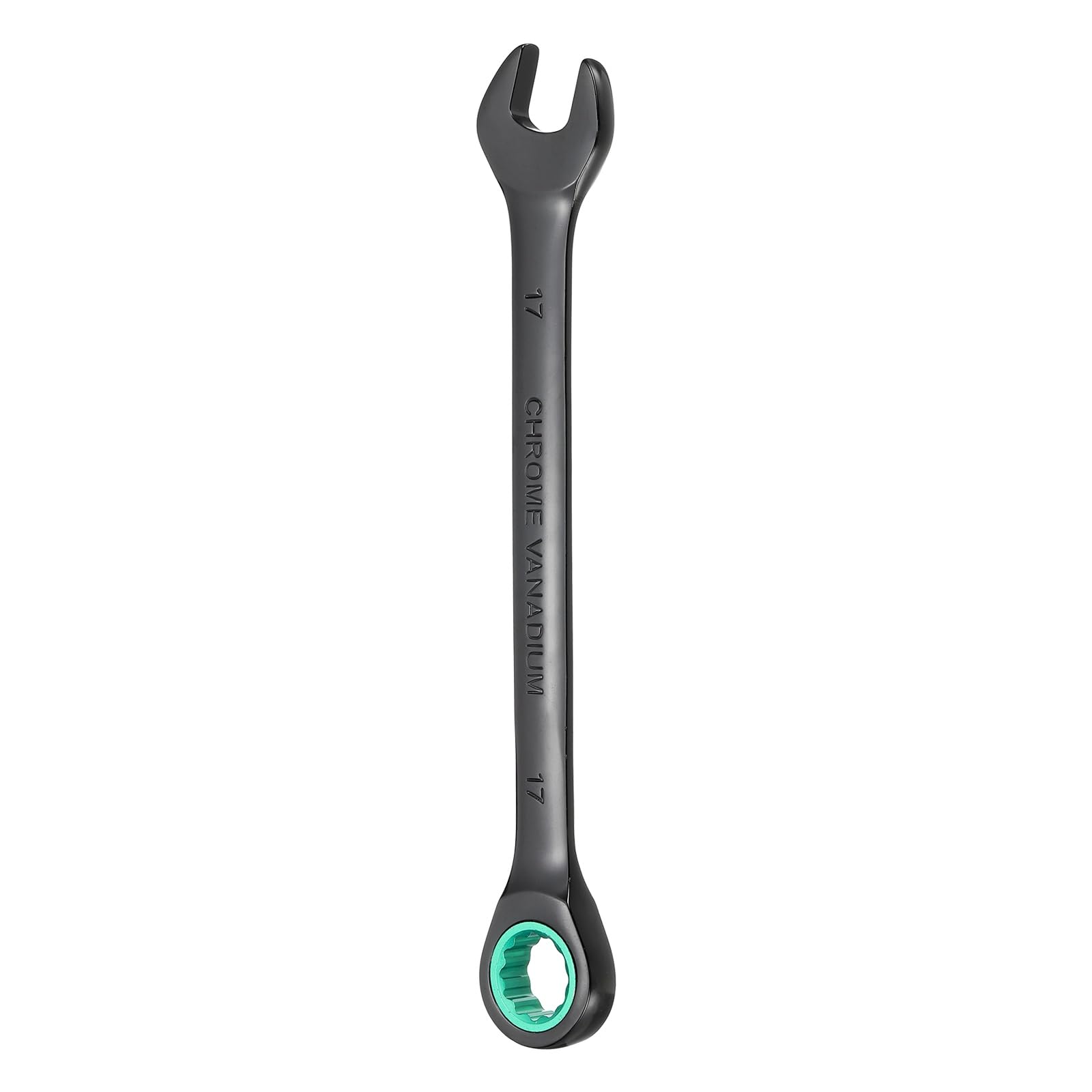sourcing map Ratcheting Combination Wrench 17mm Metric 12 Point CR-V Electrophoresis Lengthen Double Box Open-Ended Ratchet Wrenches with 72 Tooth 5° Swing Industrial Grade Spanner