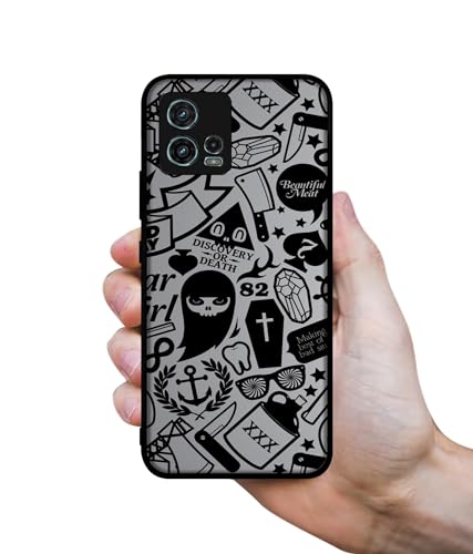 Image of Discover Or Death Design Premium 2D Printed Metal Back Case Cover for Motorola Moto G72 4G