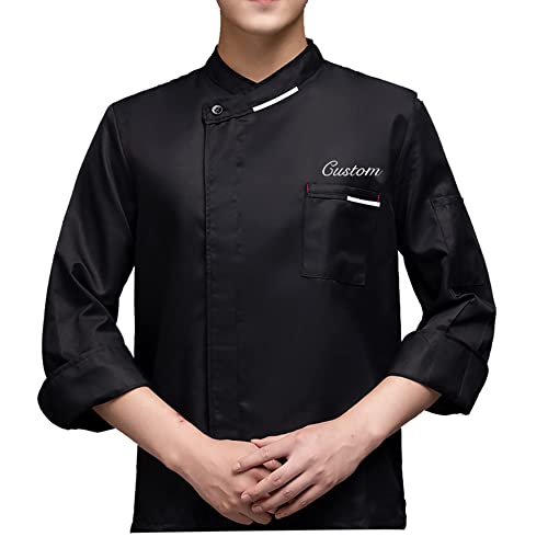 Lpstop Chaquetas de chef personalizadas abrigo chef personalizado chefs de manga larga ropa de cocina uniformes para mujeres hombres