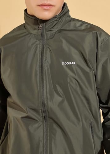 Image of Dollar Men's Polyester Solid Windcheater Jacket With Zipper Pockets
