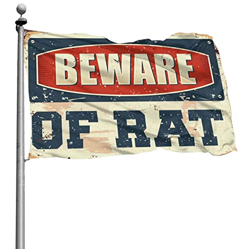 Drapeau Beware of Rat gaeruite grand poster de dortoir 152x244 cm
