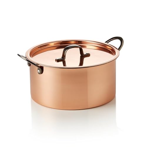Casserole de service Steel & Style Ruby Ø 20 cm, 3 l, cuivre, laiton, acier nickel-chrome-nickel