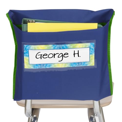 Image of Really Good Stuff Store More Deep-Pocket Chair Pockets, 6-Pack, Navy