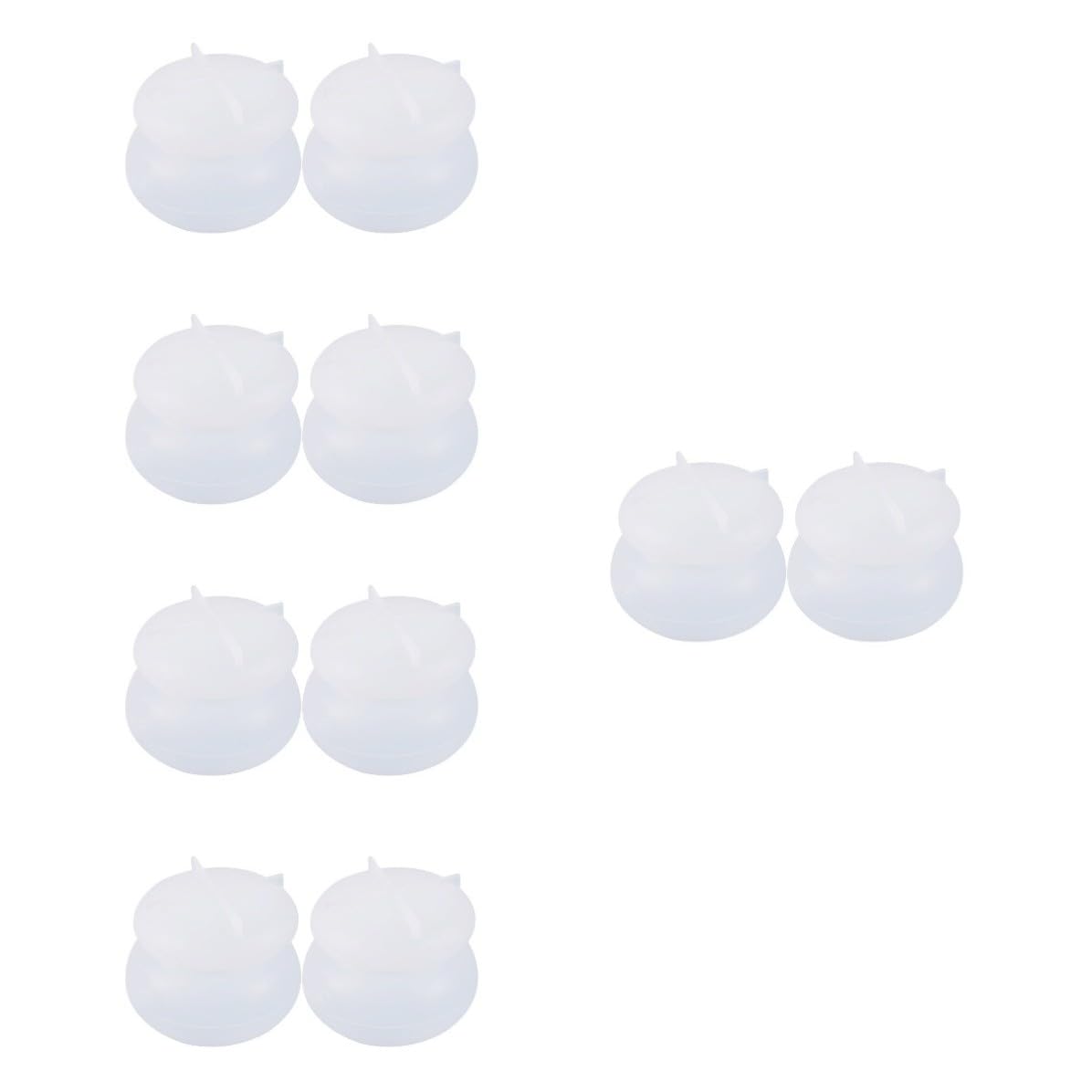 Cabilock 10 Unidades Molde de Silicona para Tarro de Colorete DIY | Blanco, Fácil de Desmoldar y Limpiar, para Principiantes y Expertos en Artesanía Creativa