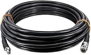 BOOBRIE-400 N Female to RP-SMA Male Coaxial Cable 15M Ultra Low Loss BMR400 Coaxial Cable N-Type Female to RP-SMA Male Extension Cable 50ohms for WiFi 4G LTE LoRa Antenna Helium Cable Hotspot