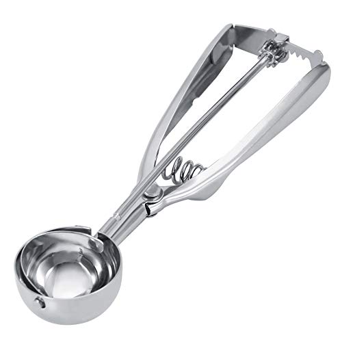 4cm Esslöffel Keksschaufel Eisschaufel Eissportionierer, Praktische Edelstahl Eisportionierer Cookie Scoop Eisportionierer Trigger Küchengeräte(4CM) Cover