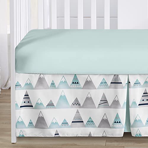 Sweet Jojo Designs 4 Pc. Navy Blue, Aqua And Grey Aztec Mountains Baby Boy Or Girl Unisex Crib Bedding Set #TOP21