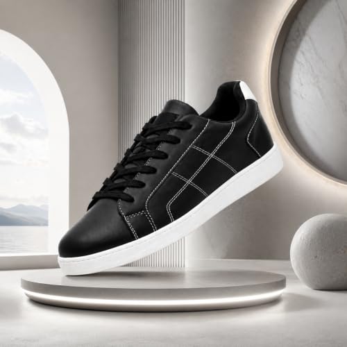 Image of Centrino Men's Sneakers | Cushioned Insole Comfortable Shoes | Trendy & Stylish Modern Sneakers | Durable Lightweight Sole Casual Walking Footwear |Trendy Lace-Up Shoes for College, Parties & Daily Use (9658)