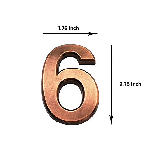 image for Cobata 2.75 Inch Adhesive House Numbers, Mailbox Numbers, Street Door 